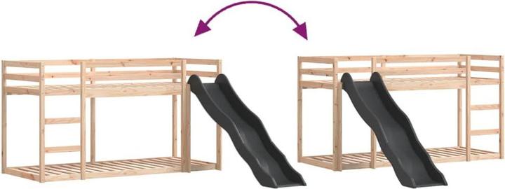 Produktbild vidaXL Etagenbett mit Rutsche und Leiter (90 x 200 cm)
