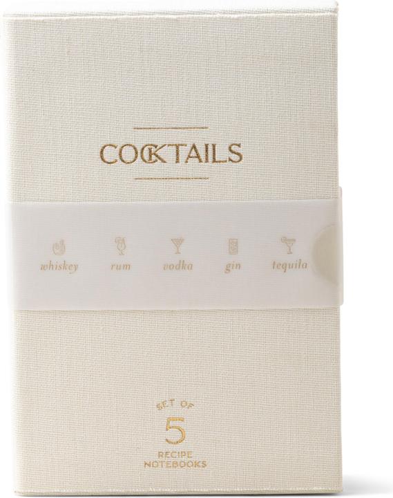 Designworks Notizbuch-Set Cocktail Rezepte (Speziallineatur, Weicher Einband)