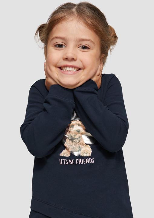 Produktbild s.Oliver Sweatshirt Sweatshirt mit Metallic-Print (98)