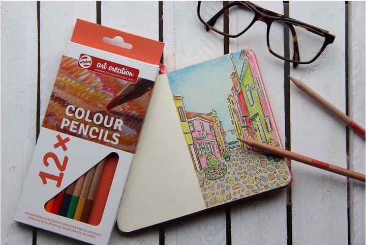 Image du produit Royal Talens Art Creation Crayons de couleur, ronds, étui de 12 pièces (Multicolore, 12 x)