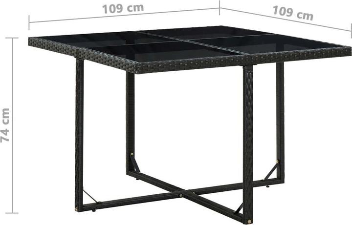 Produktbild vidaXL Gartenmöbel-Set (109 x 109 x 74 cm)