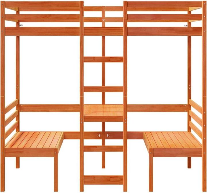 Immagine prodotto vidaXL Letto a soppalco con scrivania e sedie (90 x 190 cm)