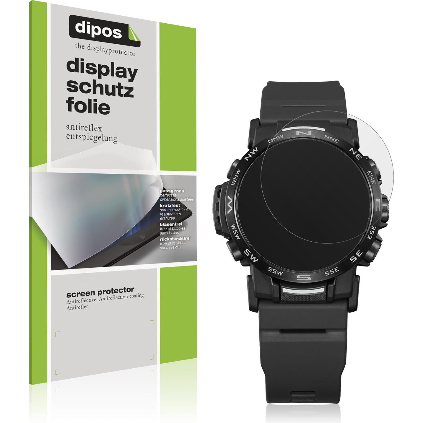 Dipos Schutzfolie Matt für Casio PRW-35Y-1B, Smartwatch Schutzfolie, Transparent