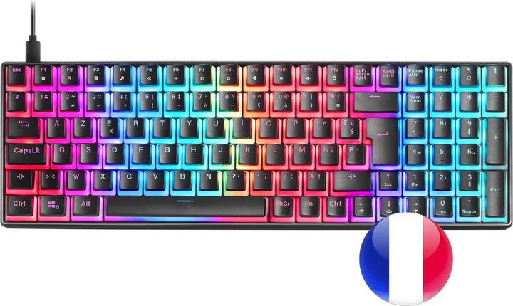 Actual product image Mars Gaming Clavier Gamer Mécanique (Outemu Blue Switch) Mkultra RGB (Noir) (FR, Cable)