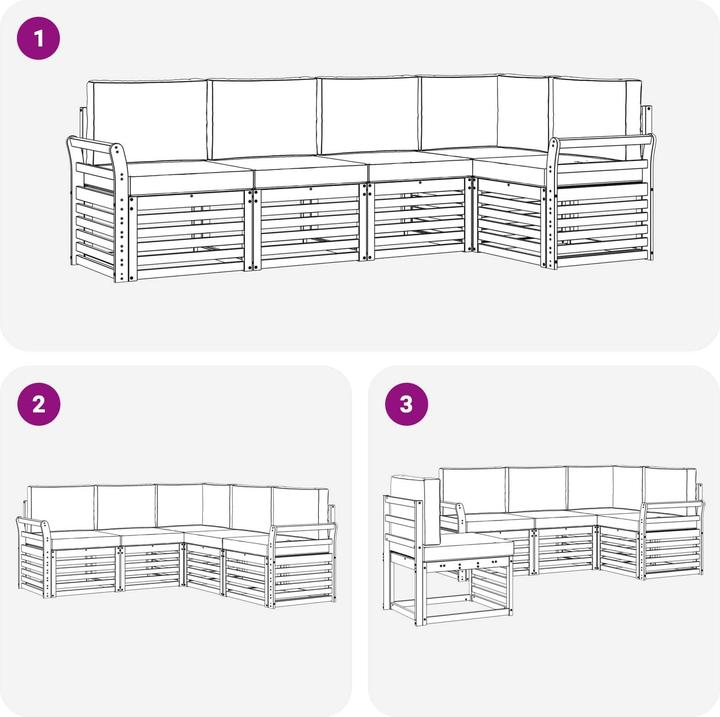 Produktbild vidaXL Outdoor-Sofa