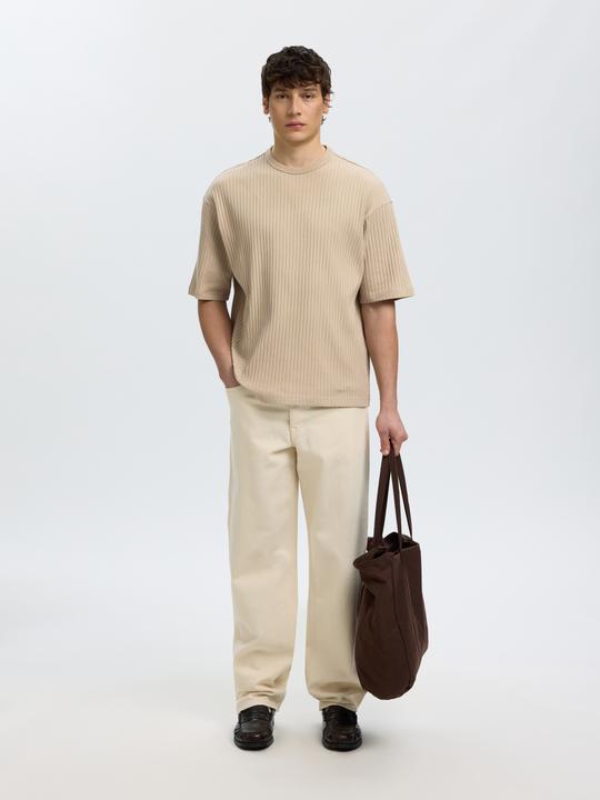 Produktbild Selected Geripptes Relaxed Fit T-Shirt (S)