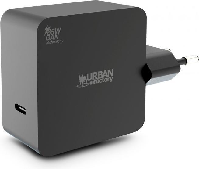Urban Factory Chargeur Mural USB-C 65watts Avec Technologie Gan - 1x Entrée USB-C (65 W)