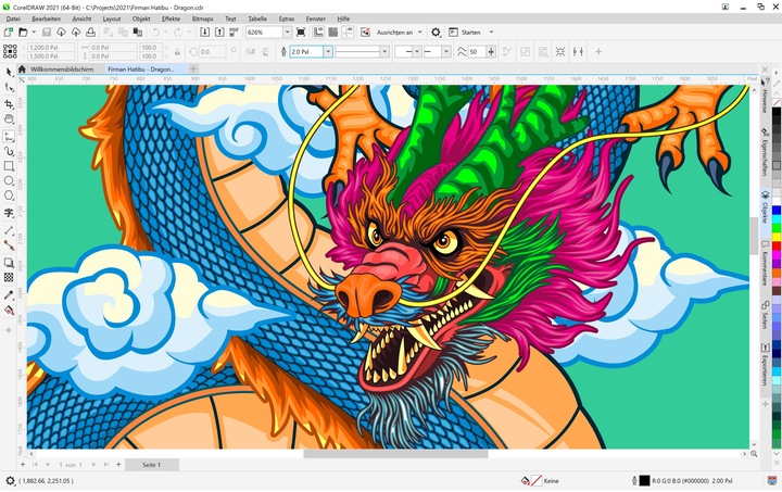 Immagine prodotto Corel Draw Graphics Suite 2021 Box, Versione Completa, Windows, FR (1 Utente, Senza limiti)