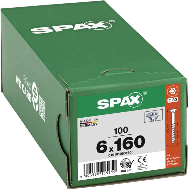 Produktbild Spax Senkmultikopf Bremsrippen T-Star Plus T30 Teilgewinde Wirox (100 Schrauben pro Stück)
