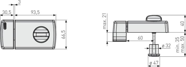 Actual product image Abus Additional door lock