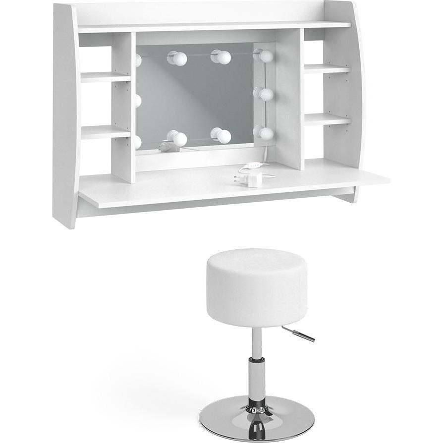Vicco, Schminktisch, Max mit Hocker und Beleuchtung