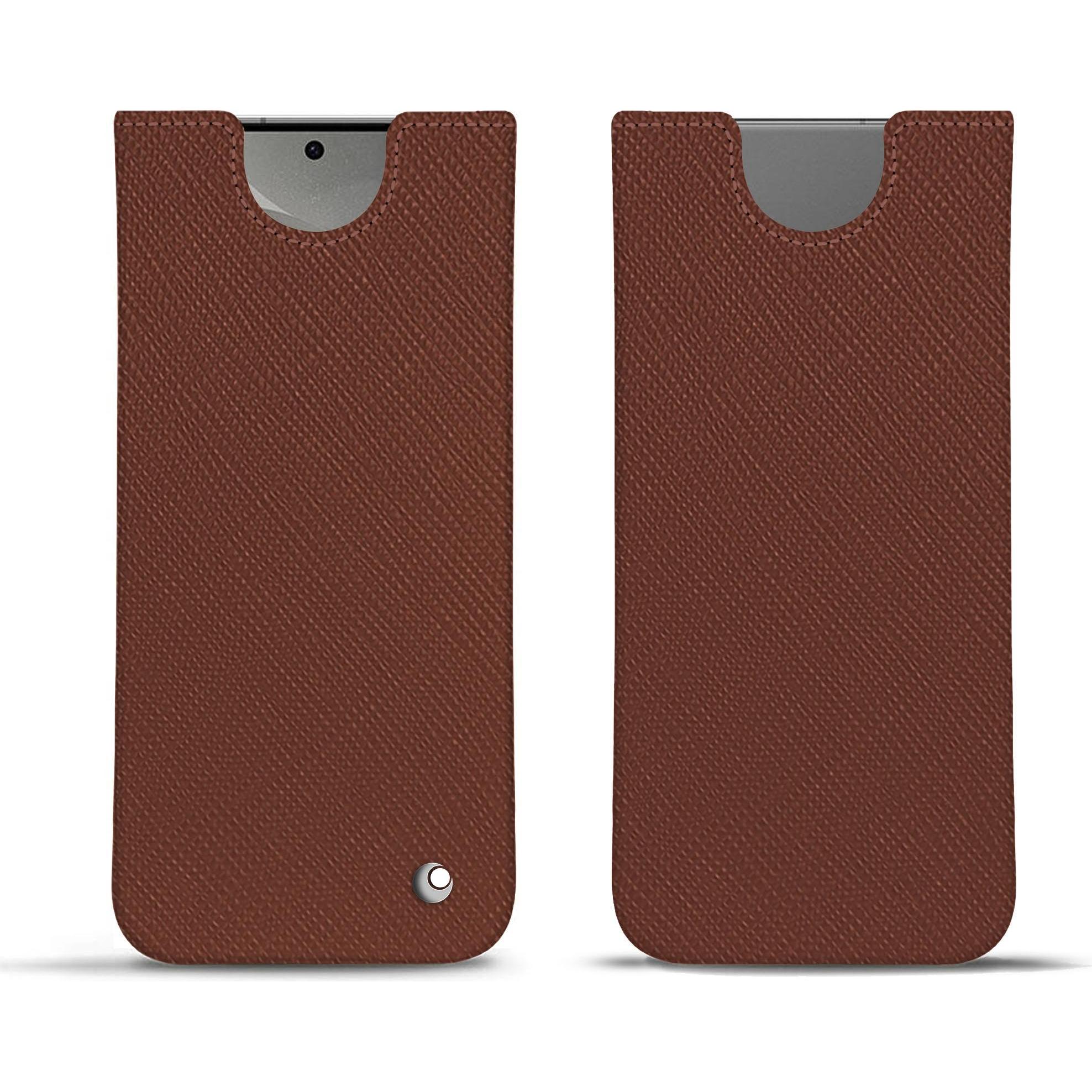 Noreve Lederschutzhülle (Samsung Galaxy S24), Smartphone Hülle, Braun