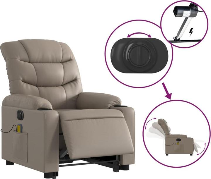 Produktbild vidaXL Massagesessel mit Aufstehhilfe