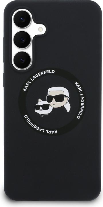 Productafbeelding Karl Lagerfeld - Silicone KC Heads MagSafe (KLHMS25FESKCHTCK) - Samsung Galaxy S25 FE - Black (Samsung Galaxy S25 FE)