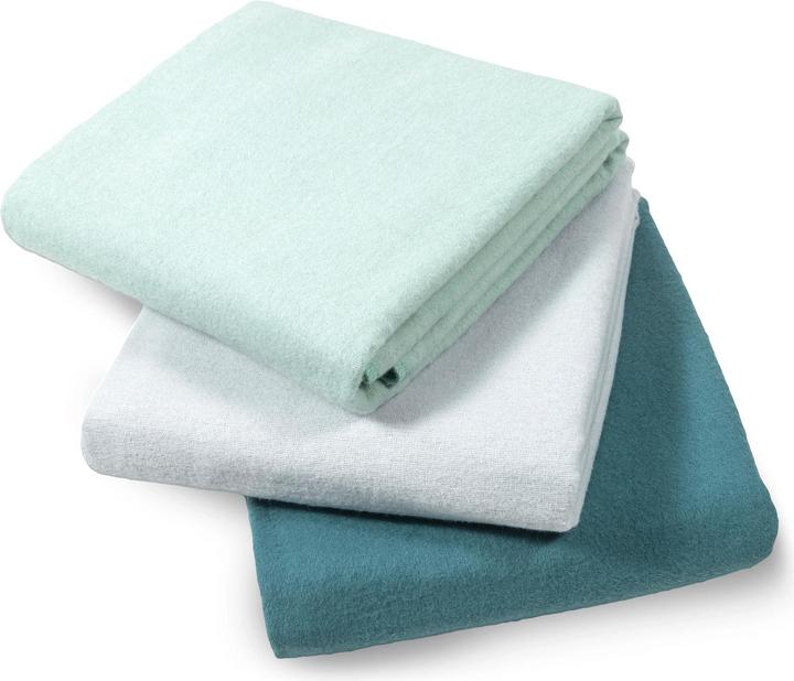 Image du produit Makian Moltontuch 3-er Set 80 x 80 cm, Grün (80 cm, 80 cm)