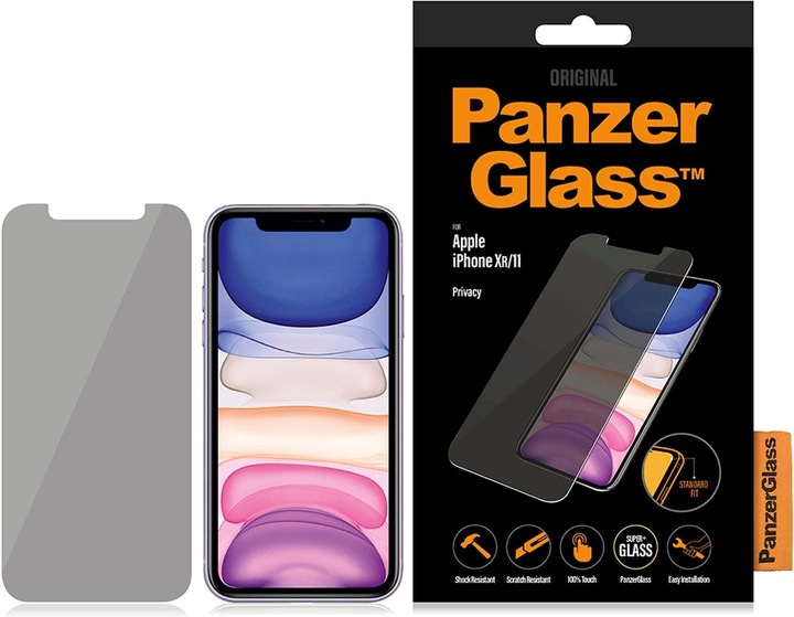 PanzerGlass Displayschutz Privacy (1 Stück, Apple iPhone 11, Apple iPhone XR)