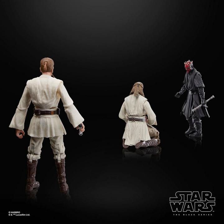 Actual product image Hasbro Star Wars Episode I Black Series 3-pack Qui-Gon Jinn, Darth Maul, Obi-Wan Kenobi