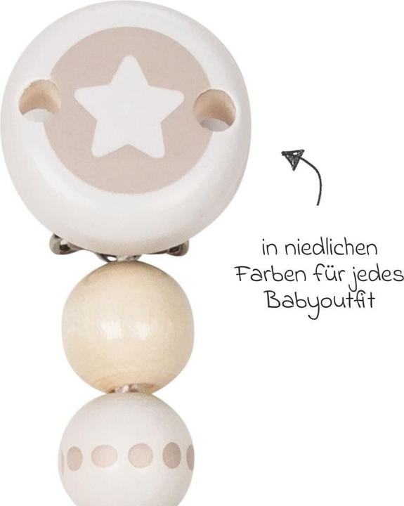 Image du produit Goki Attache-sucette étoile, gris (1 x, jusqu'à 24 M.)