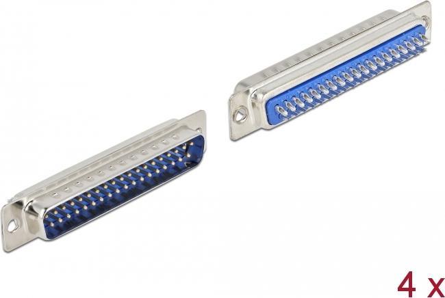 Delock Connettore D-Sub 37 pin in metallo, versione a saldare, 4 pezzi