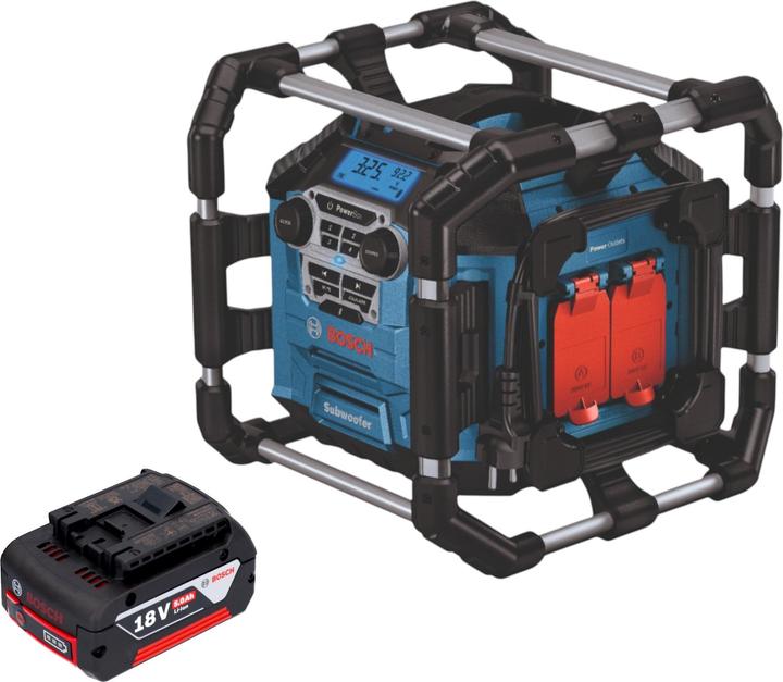 Productafbeelding Bosch Professional GPB 18V-5 C Professional Akku Radio 18 V Bluetooth + 1x Akku 5,0 Ah - ohne Ladegerät (FM, Bluetooth)