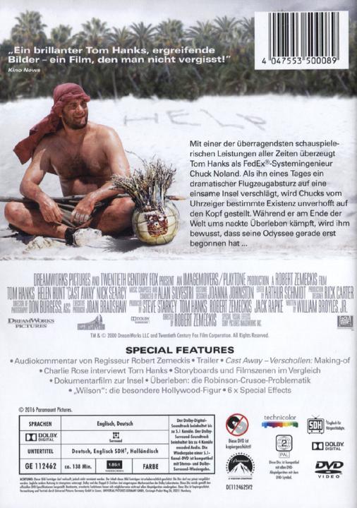 Produktbild Cast Away Verschollen (DVD, 2001, Deutsch, Englisch)