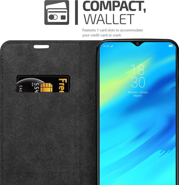 Produktbild Cadorabo Book Invisible Magnet Cover (Realme 7 Pro)