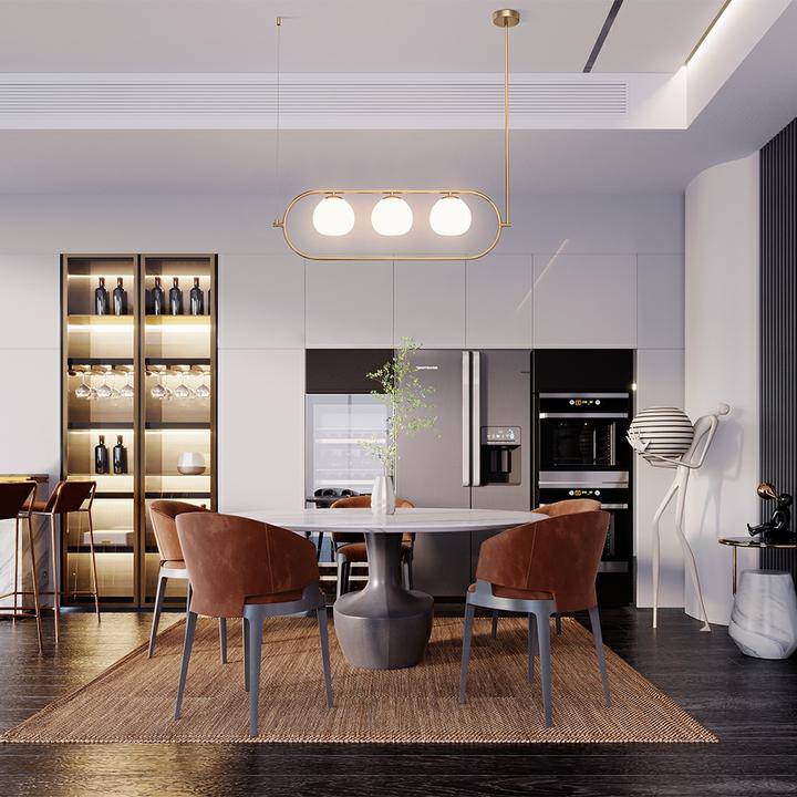 Produktbild Maytoni Erich Pendelleuchte, Hängeleuchte 3x E14 Messing (E14)