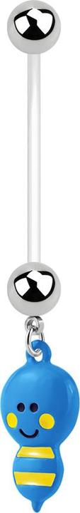 Immagine prodotto Star Piercing Gravidanza di banane con Bine Blue (senza ottone, Acciaio chirurgico 316L, Materiale sintetico)