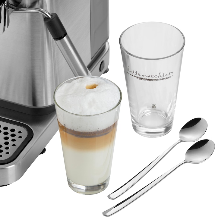 Productafbeelding WMF Latte Macchiato Glazen Set 12st Latte Glazen met Lepel 280ml Clever&More (280 ml, 12 x)