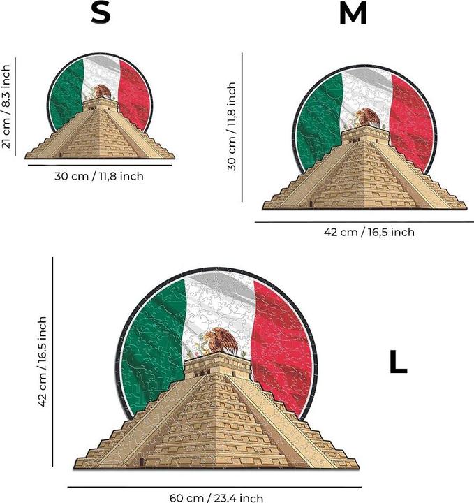 Produktbild Iconic Chichen Itza - Monument Holz Puzzle Grösse L (500 Teile) (500 Teile)