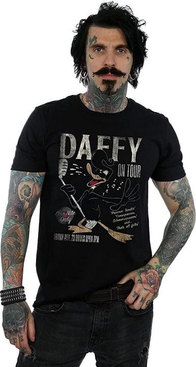 Actual product image Looney Tunes Mens Concert Daffy Duck Cotton T-Shirt (S)