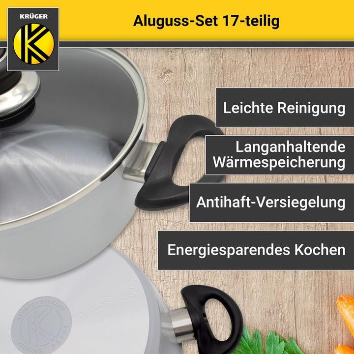 Produktbild Krüger Set Aluguss-Kochgeschirr (28 cm, Aluminiumguss)