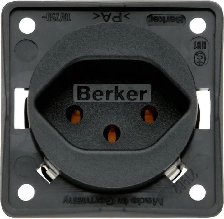 Actual product image Berker Steckdose - CH - Anthrazit matt