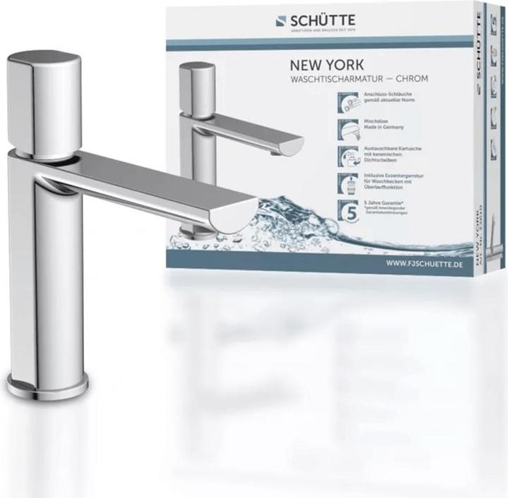 Immagine prodotto Schütte Rubinetto bagno NEW YORK miscelatore lavabo cromato monocomando 33610