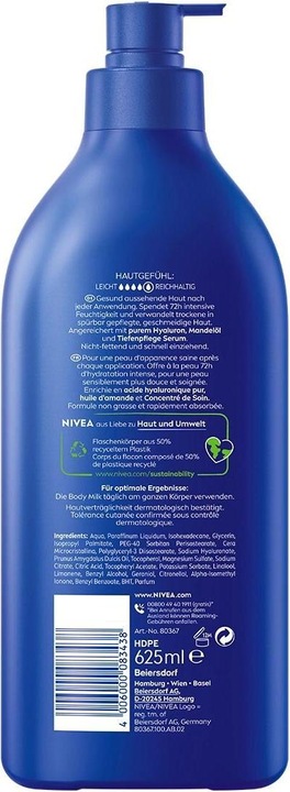 Produktbild NIVEA Reichhaltige Body Milk (Körpermilch, 625 ml)