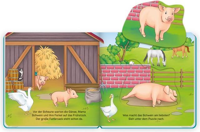 Productafbeelding Kartonnen boek Mijn eerste puzzelboek favoriete dieren (Duits)