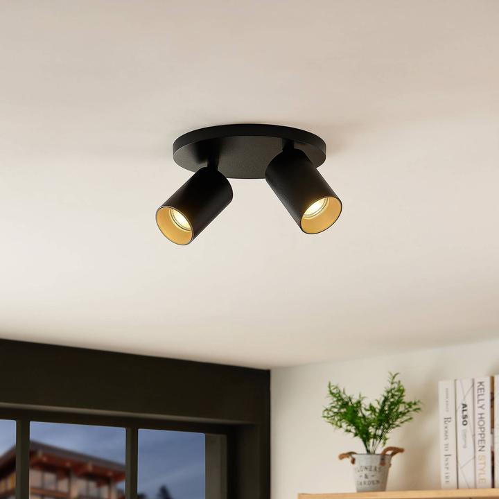 Produktbild Arcchio Brinja Deckenstrahler, rund 2-fl., schwarz (GU10)