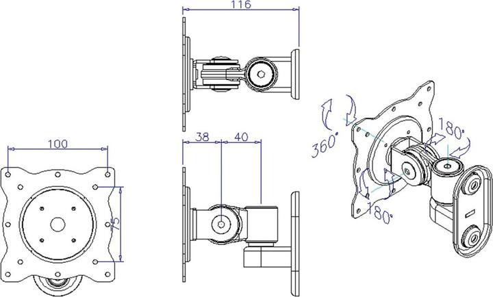 Actual product image Roline LCD-Halterung (Wall)