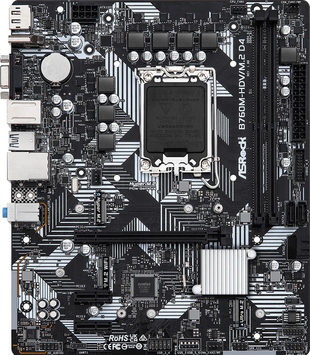 Immagine prodotto AsRock B760M-HDV/M.2 D4 (LGA 1700, Intel B760, mATX)