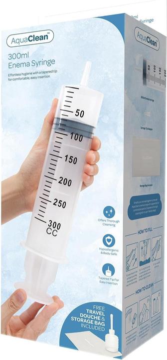 Actual product image AquaClean enema syringe 300cc
