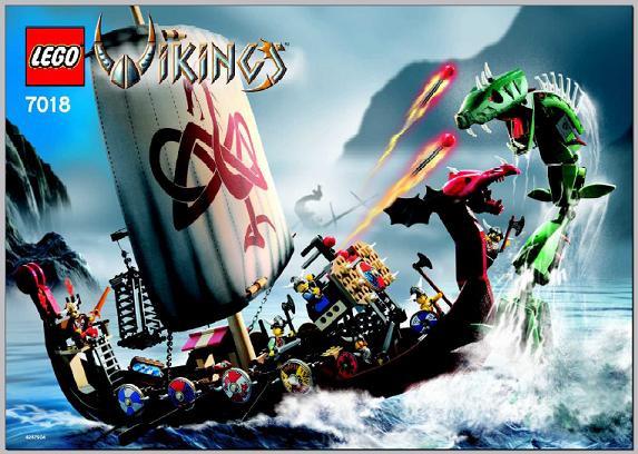 LEGO 7018 Viking Ship challenges the Midgard Serpent (7018)