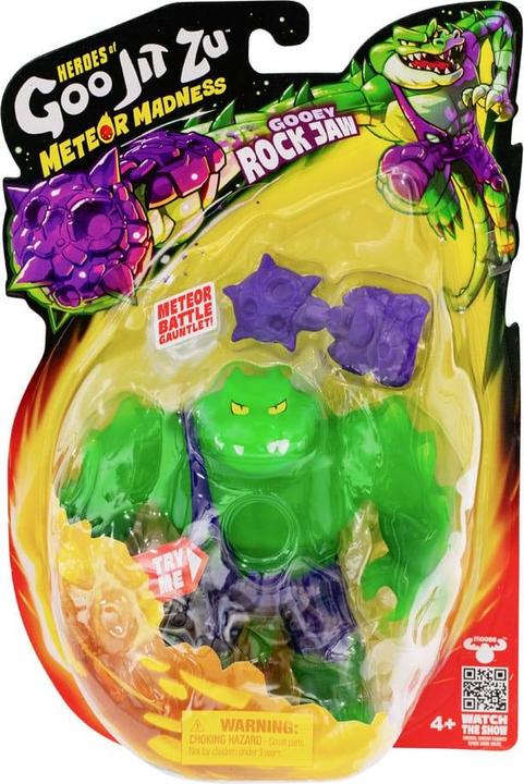 Actual product image Moose Heroes of Goo Jit Zu Meteor Madness Dehnbare Figur Rock Jaw 12 cm