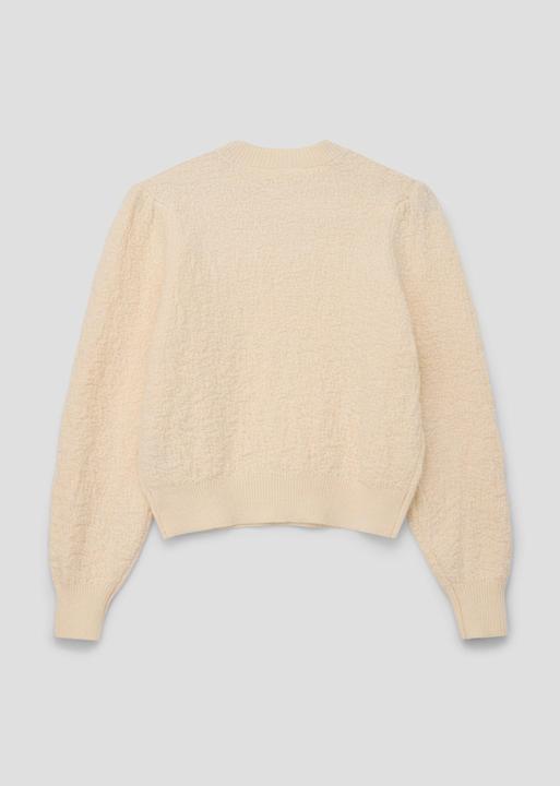 Produktbild s.Oliver Strickpullover Pullover mit Puffärmeln (M)