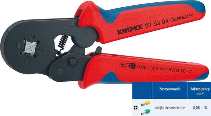Actual product image Knipex Self-Adjusting Crimping Pliers for wire ferrules (180 mm)