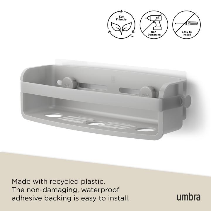 Produktbild Umbra Bad-Utensilienhalter Flex Adhesive Grau (12 x 33 x 9 cm)