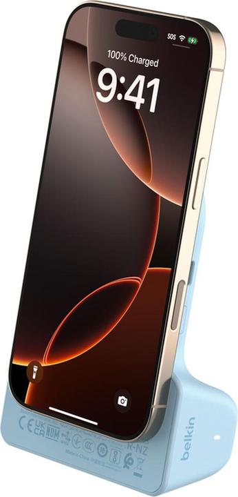 Productafbeelding Belkin Stage Power Grip 9300mAh + 15W Powerbank blau CTA006hqBL (9300 mAh, 15 W)