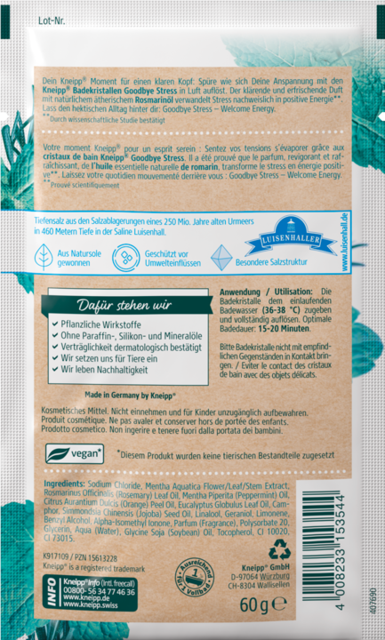 Actual product image Kneipp Goodbye Stress (Bath salts)