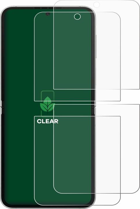 Produktbild ScreenLeaf Schutzfolie nachhaltiger Displayschutz Display Schutz Folie Klar Transparent (2 Stück, Samsung Galaxy Z Flip6)