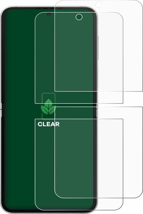 Actual product image ScreenLeaf Screen Protector sustainable Screen Protection, clear, anti-scratch (2 Piece, Samsung Galaxy Z Flip6)
