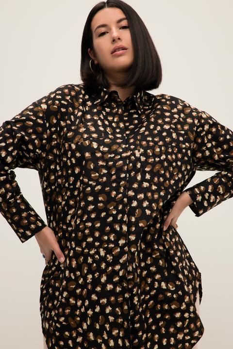 Produktbild Studio Untold Hemdbluse, oversized, Leo Print, Hemdkragen, Langarm (50, 52)